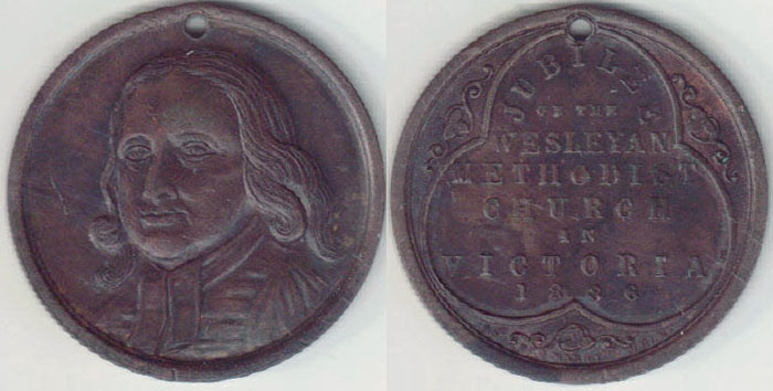 1886 Australia Medallion (Weslayan Methodist Church) A005449